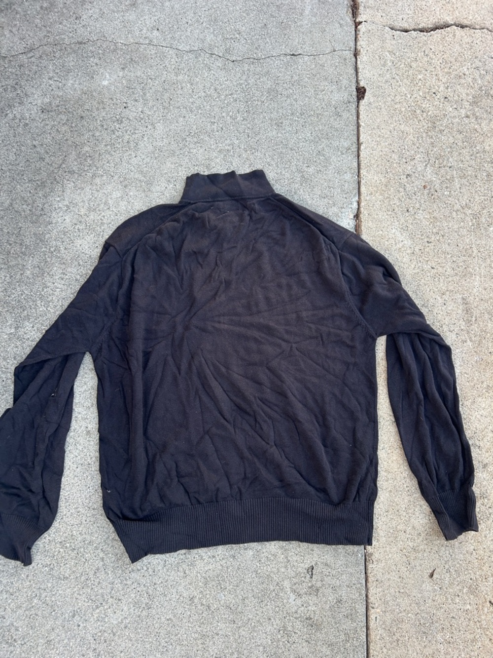 Calvin Klein Jeans Men's Black Turtleneck Quarter-Button Sweater - Picture 2 of 4